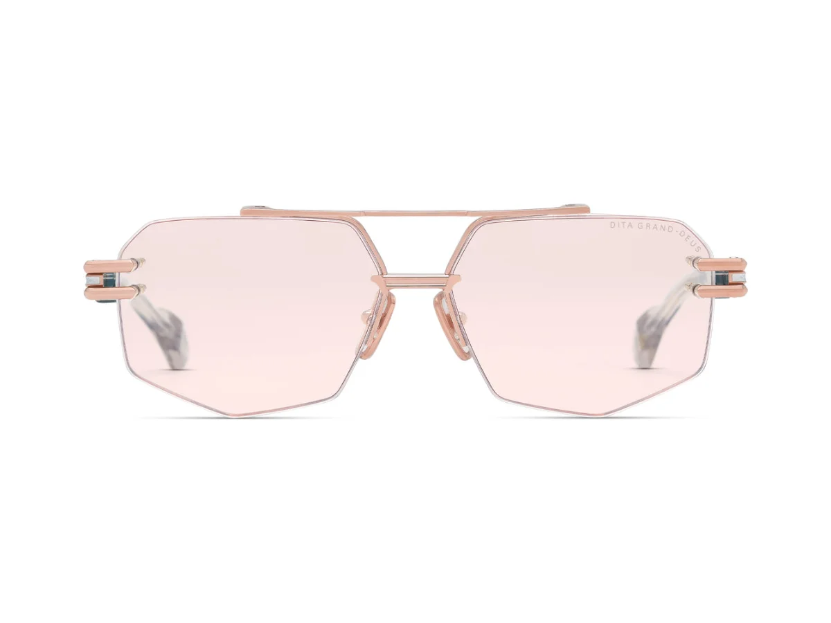 Gafas graduadas Dita Grand-Deus sin montura en oro rosa